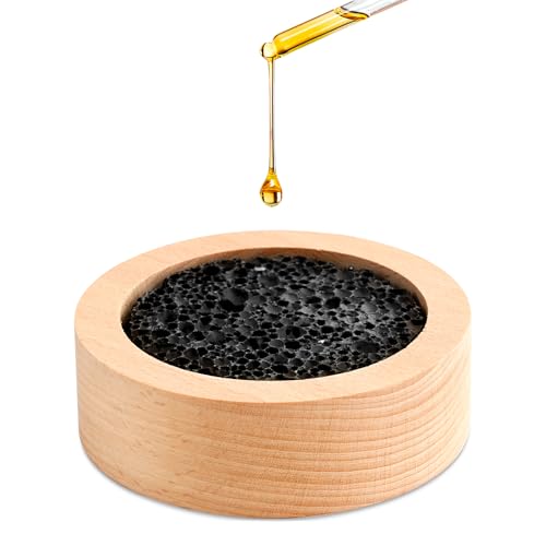 Duftstein für Ätherische Öle, Diffuser Aroma Diffuser mit Hölzerner Räucherkiste, Aroma Duftstein für Automobil und Innenraum Ätherische Öle für Aromatherapie in Schlafzimmer, Badezimmer, Büro, Reisen
