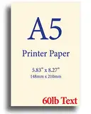 Druckerpapier, DIN A5, 21 x 15 cm, 90 g, cremefarben 100 Sheets natural cream