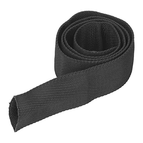 Akozon Seilschutzhülle Polyester Windenseilschutzhülle Schwarz Universell für 5cm/1.97in Breite Kabelleine (2M)