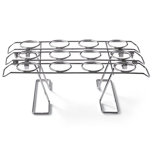 Wilton Backgestell für Eistüten-Cupcakes, Eistüten-Cupcake-Halter mit 12 Löchern, 5.28x27.48x15.8 cm, Silber