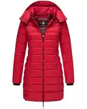 MARIKOO Damen Winter Steppmantel Abendsternchen Deep Red Gr. L