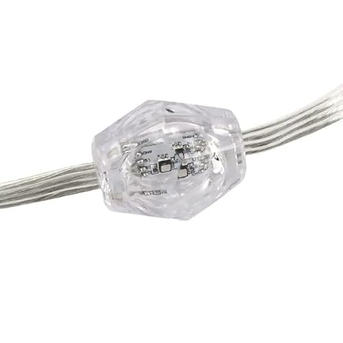 HotcoS 25mm Diamant 3D LED Beleuchtung Pixelkugel DC12V WS2811 IC; 2x LED/0.48W (doppelseitig); IP68; RGB Vollfarbe; 8mm Schritt (Color : XConnect Pigtails)