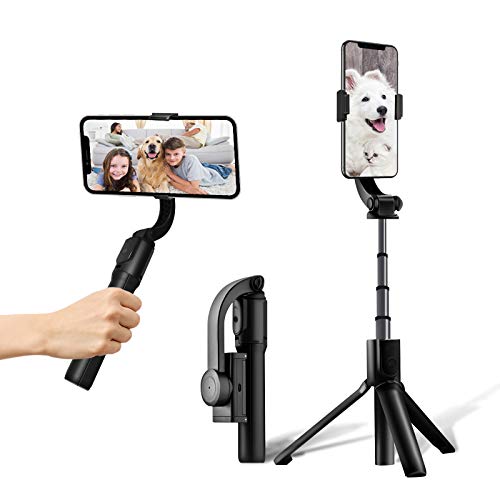 Gimbal Smartphone Stabilisator, 1-Achsen, Handy, mit Bluetooth Fernbedienung, 3-1, für Vlogging, YouTube, Live-Video, TikTok, Kompatibel mit for iPhone/Android