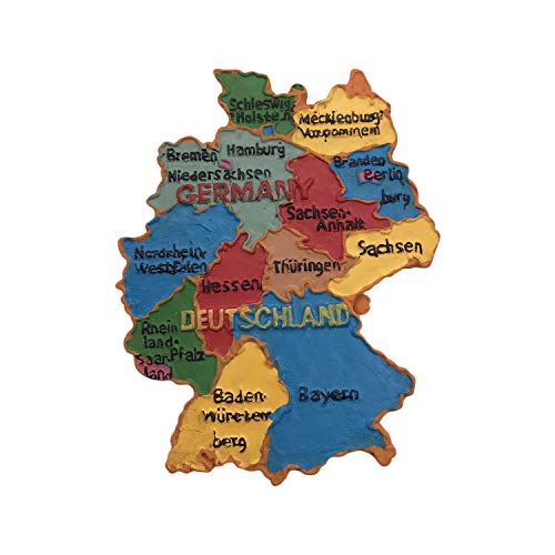 Deutschland 3D Karte Kühlschrankmagnet Touristische Souvenirs Harz Magnetische Aufkleber Kühlschrankmagnet Home & Kitchen Dekoration aus China