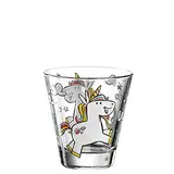 Leonardo Bambini Trink-Glas, Kinder-Becher aus Glas mit Tier-Motiv, spülmaschinengeeignetes Saft-Glas, 1 Stück, 215 ml, 017902