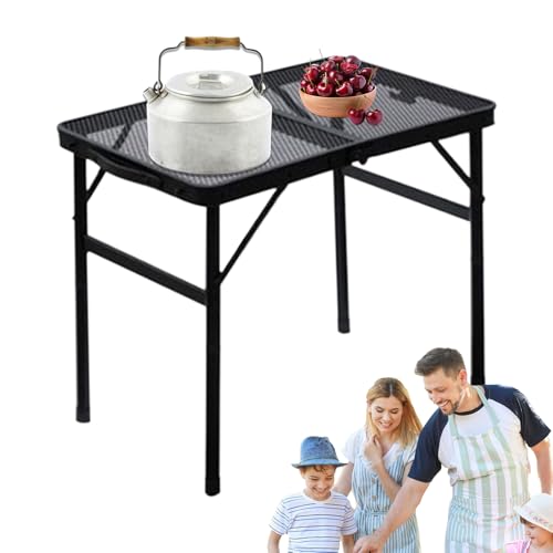 Tragbarer Campingtisch | Outdoor Klapptisch Campingzubehör - Robustes Outdoor-Grillzubehör Mit Höhenverstellung Für Angeln, & Gartenparty