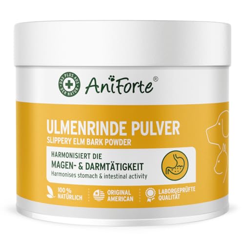 AniForte Amerikanische Ulmenrinde Pulver für Hunde & Katzen 100g - Nach Durchfall & Erbrechen, natürliche Unterstützung von Darmflora & Magen-Darm-Trakt, Slippery Elm Bark