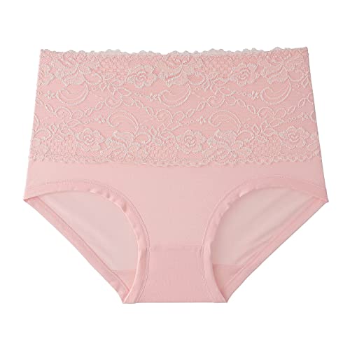 Sexy Unterwäsche für Damen, weiche Spitzendekoration,Atmungsaktive, kleine, frische Baumwolle, spurlose Mädchen, Bequeme Damenunterwäsche Sexy Unterwäsche Für Damen Sexy (Pink, M)