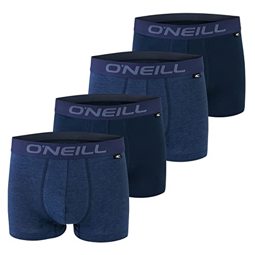 O'Neill Herren Basic Boxer-Short | Sport-Unterwäsche für alle Anlässe im 2er Set | Blau Melange L