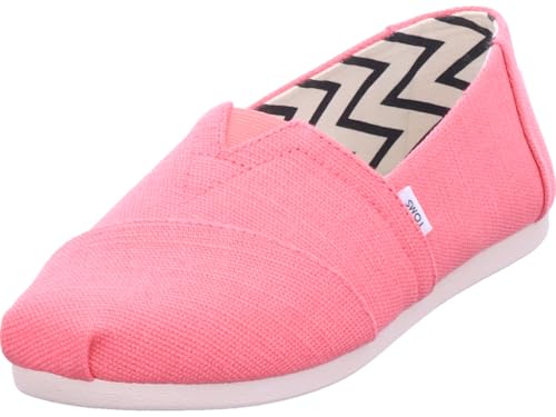 TOMS Damen Alpargata Flacher Slipper, Pink Heritage Canvas Shell, 37 EU