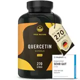 Quercetin - 270 Kapseln - 900mg Extrakt Tagesdosis - 4,5 Monate Vorrat - Veganer Premium Rohstoff: Japanischer Schnurbaum-Blütenextrakt - Alternative zu Resveratrol - Deutsche Produktion - TRUE NATURE