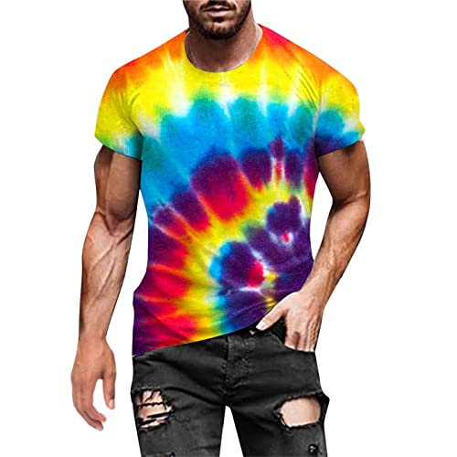 Herren Tshirt Sommer Sport Oberteile Rundhals Casual Tunika Tops Vintage Basic Kurzarm Tee Shirts Lustig Neuartiger Druck Sporthemd Schnell Trocknende Sportshirt Regular Fit Laufshirt