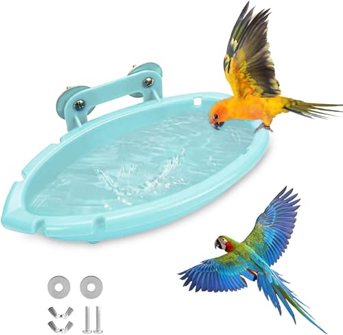 Sunshine smile Vogelbad käfg,Vogelbadewanne für käfig,Vogel badewanne,Papagei bad,Badewanne Vogel,Vogel badewanne,Hängende Vogelbadewanne,Badewanne für wellensittiche