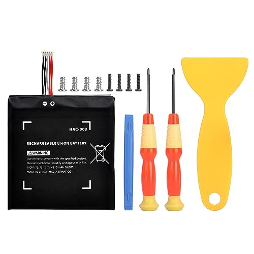 REACELL Ersatzakku für Nintendo Switch Konsole, HAC-003 4310 mAh Li-Ionen Akku, HAC-001 Spielekonsole Akku-Ersatz mit DIY Reparatur Tool Kit