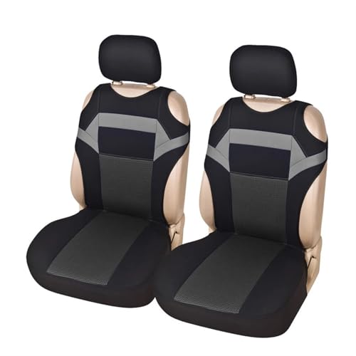 NADCFN Auto Sitzauflagen 2-teiliges Set mit T-Shirt-Design, Autositzbezüge für vorne, universelle Passform, Autopflege, Coves, Sitzschutz für Autositze Auto-Schonbezüge(Gray)