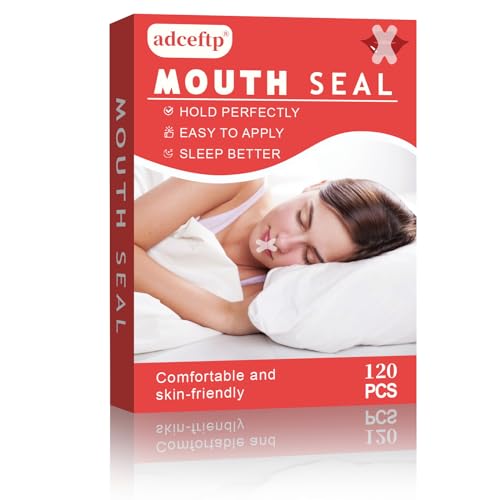 Mouth Tape for Sleeping, 120 Pieces Mouth Tape, Snoring Plasters, Sleep Mouth Tape to Improve Night Sleep, Helps Against Snoring, Developing the Habit of Nasal Breathing.