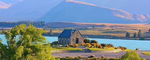 hansepuzzle 32132 - Neuseeland Panorama-Puzzle 2000 Teile | Reisen Puzzle mit hochwertiger Puzzle Aufbewahrung: Kartonbox und Wieder verschließbarem Beutel | Puzzle-Maße: 116,6 x 46,7 cm