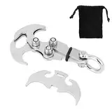 Kletterhaken Klappbarer, 8,5 * 4,5 cm Zusammenklappbarer Edelstahl Kletterhaken Kletterklaue Outdoor Überlebenskarabiner Werkzeug Kletterklaue Anker für Outdoor Camping Wandern Baumklettern