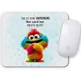 Melifestyle Mauspad Mousepad Das ist keine Unordnung Hier wird kreativ gelebt knuddeliges Monster Unterseite aus Moosgummi und rutschfest Arbeit Geschenk Arbeitskollegen Freunde