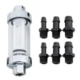 CarBole Universal-Inline-Kraftstofffilter, klares Sichtglas, waschbar, wiederverwendbar, Vergaser, Benzinfilter, 3/8 Zoll, 1/4 Zoll, 5/16 Zoll