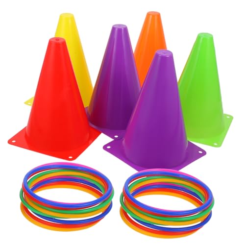 KICHOUSE 1Satz Fußballkegel Markierungshütchen Robustem für Wurfspiel Sporttraining für Fußball Skateboard und Outdoor Aktivitäten
