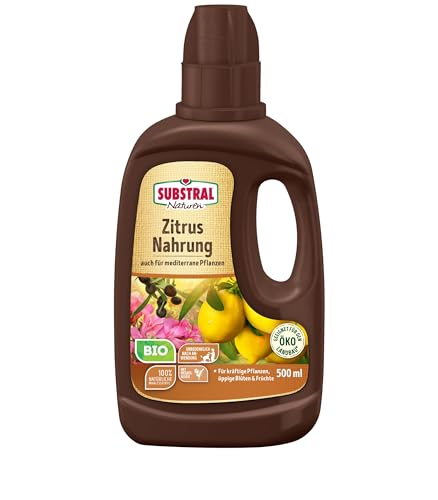 Substral Naturen Bio Zitrus und Mediterrane Pflanzen Nahrung, natürliocher organisch-mineralischer Flüssigdünger, 500ml, Grün