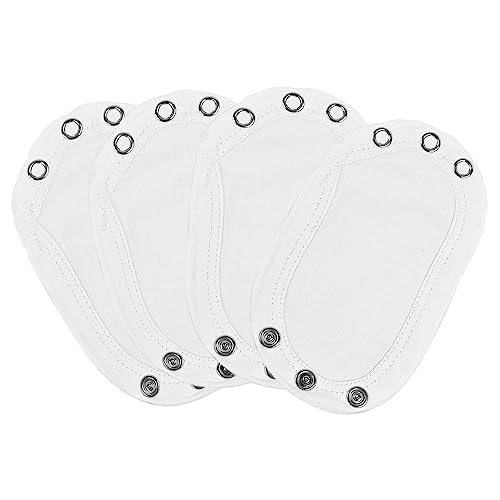 Maxee 4Pcs Body Verlängerung Druckknopf Baby, Body Verlängerung, Bodysuit Extender Einstellbare Länge Baby, Verlängerung Druckknopf längenverstellbar, 2 Lagen Stoff, Oval