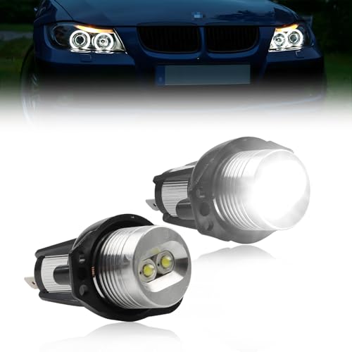 GSOWO Halo Marker Ring 6000 K 10 W für E90 2005-2008 E91 2005-2008, [Langlebig & Effizient] Hochwertige Can-bus Fehlerfrei, 2 Stücke