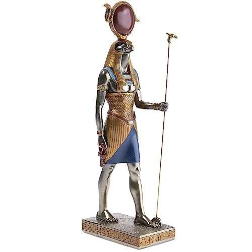 lachineuse – Ra-Statue 31 cm – Ägyptischer Gott - Antikes Ägypten Dekorationsstatuette – Objektfigur, Adler, Vogel, Falkenkopf – Ägyptische Büste – Originelle Geschenkidee für die Inneneinrichtung