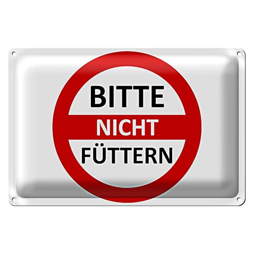 Dekoratives Warnschild 'Bitte Nicht Füttern' | Ideal für Zoos, Parks & Private Grundstücke | 18 cm x 12 cm