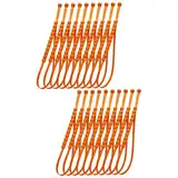 Gatuida 20 Stk Auto Schneeketten Reifenketten für Schnee und Eis Reifenbindungen Reifen-Kabelbinder winterreifen kette autoreifen kette Reifenkabel für Schnee Pkw-Schneeketten Nylon Orange