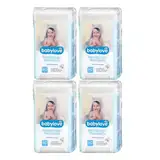 Babylove Reinigungs Wattepads Baumwolle 4x60 stück, Reinigungs Wattepads Reinigung von Kopf bis Fuß, dm Wattepads, ohne Chemie