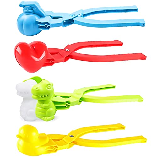 Schneeball Former Schneespielzeug 4 Stück Schneeball Maker Set Schneeball Clip für Kinder Schnee Former Spielzeug Outdoor Winter