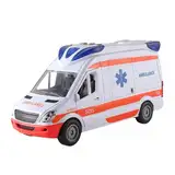 Spielzeug Krankenwagen, Großes Medizinisches Krankenwagen Spielzeug Inklusive Trage , Spiel Krankenwagen Spielzeug Mit Lichtern Und Geräuschen Zum Gleiten, Die Türen Können Geöffnet Werden Für Kinder