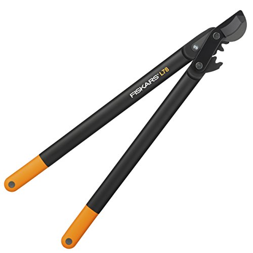 Fiskars PowerGear II Bypass-Getriebeastschere für frisches Holz, Antihaftbeschichtet, Gehärteter Präzisionsstahl, Länge: 70 cm, Schwarz/Orange, L78, 1000584