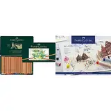 Faber-Castell 112136 - Farbstifte Pitt Pastellstifte, 36 Künstlerfarbstifte im Metalletui, verwischbare Farben & 128336 - Softpastellkreide STUDIO QUALITY, 36er Etui