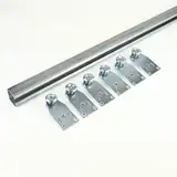 TENDAGGIMANIA Schiebetür komplettset aus verzinktem Eisen, mit 7 Rollen inkl (jede laufrolle trägt 35 kg) - Ideal für Schiebetüren und Toren- Länge 300 CM -Anpassbar Zubehör