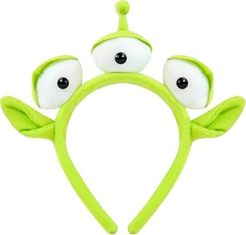 SOPSTUO Alien-Stirnband, dreiäugig, Spielzeuggeschichte, Alien-Kostüm, Zubehör, lustige Kopfbedeckung für Kinder, Erwachsene, Party, Cosplay, Halloween