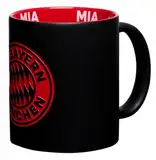 FC Bayern München Tasse I Logogravur I Schwarz-Rot I 0,3 l