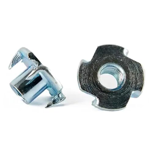 Einschlagmuttern M5 x 8 mm Verzinkt Stahl - DIN 6930 - Einschlagspitzen - Holzmutter - Einschlagmutter metrisch Gewinde (Gewinde: M5, Länge: 8 mm, Menge: 16 St.)