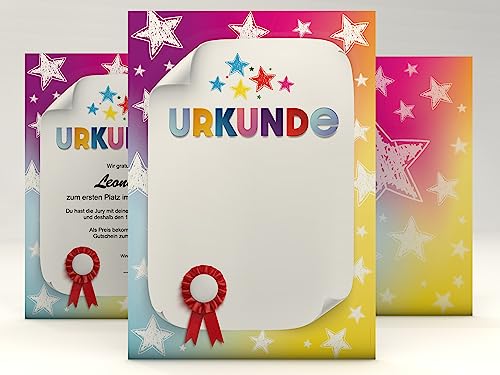 Urkundenpapier "Best Kids" | für Kinder und Jugendliche | für Urkunden Zertifikate | DIN A4 190g/qm | kostenlose Druckvorlagen | certificate paper | Blanko Urkunde (10)