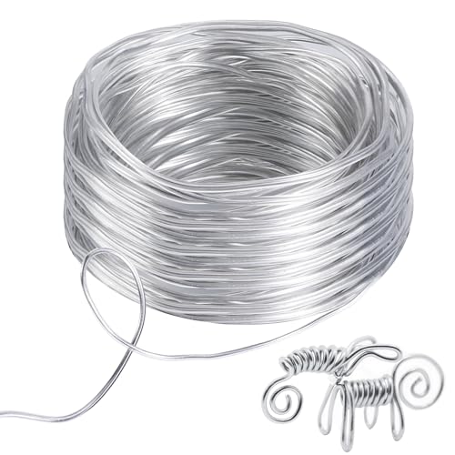 Basteldraht 3mm x 20m Aluminium Silberdraht Weich & Biegsam – Perfekt für Schmuckherstellung, DIY Bastelprojekte, Modellbau