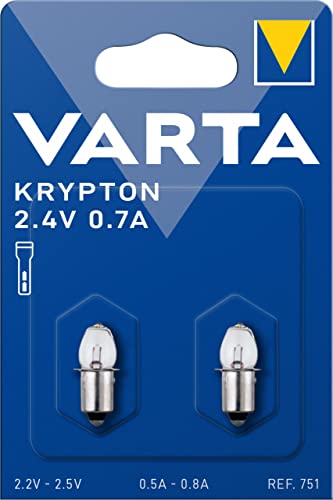 VARTA Glühbirnen 751, 2 Stück, 2,4V, 0,7A