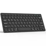 KBCASE Deutsche Bluetooth Tastatur für iPad/Samsung, Kabellose Tablet Tastatur für iPad,Samsung Galaxy Tab,iPhone, Xiaomi Pad, Lenovo,Huaiwei, Tastatur Bluetooth QWERTZ Layout,inkl 2 AAA Batterie