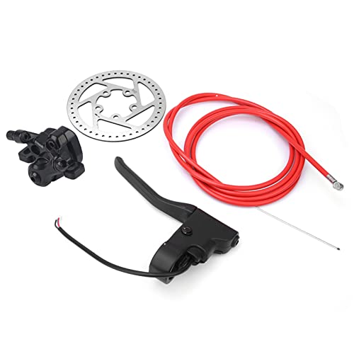 Alomejor Fahrrad Scheibenbremse Set, Scooter Bremsscheibe mit Schnurgriff Fahrrad Scheibenbremse Bremsscheibe Kompatibel mit dem Elektroroller M365