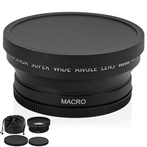 Weitwinkelobjektiv, 72 mm, 0,43 x Weitwinkel-Makroobjektiv für Kameraobjektiv mit 72 mm Filterdurchmesser mit Aufbewahrungstasche für Video, Reisen, Landschaften und Innenräume