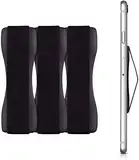 VOARGE 3 Pcs Premium Smartphone Finger Halterung Selbstklebender Handy Griff, Smartphonehalter, Selfie Handyhalter, Handy Halter Griff Halterung Einhandbedienung Handyhalter, Schwarz
