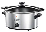 Russell Hobbs Slow Cooker [antihaftbeschichteter 3,5l Gartopf] Schongarer Edelstahl (3 Temperatureinstellungen & Warmhaltefunktion, 160 Watt) Slowcooker 22740-56