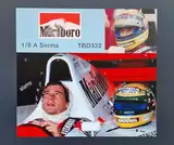 Generisch 1/8 Waterslide Decals für Ayrton Senna Missing Helmet Decals F1 1992 1993 TB Decal TBD332