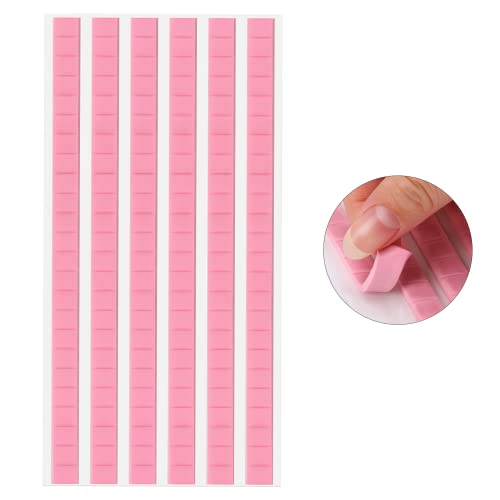 JULBEAR Klebeknete Selbstklebende, 144 Stück Fotokleber Klebeknete Foto Klebepads Patafix, Wand-Safe Tack Putty Wiederverwendbar, Montage-Kitt zum Aufhängen von Bildern, Postern Fotografie (Pink)